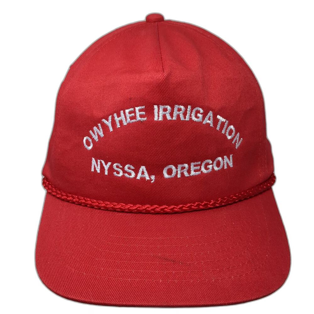 KC 5 Panel Red Hat One Size Owyhee Irrigation Nyssa Oregon Rope Snapback